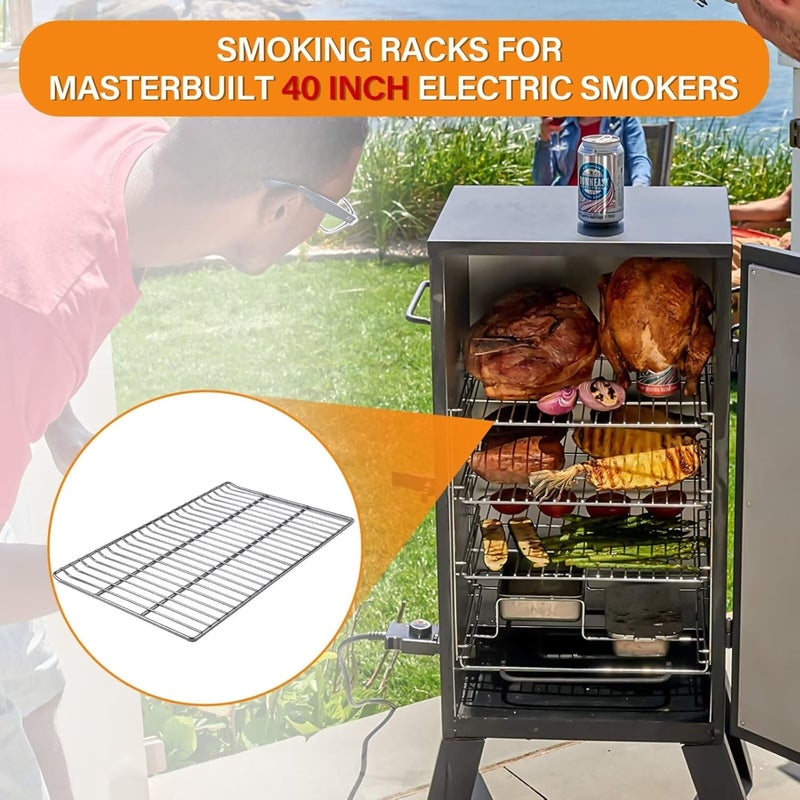 COMVIEE Cooking Grates Replacement Parts for Masterbuilt 40 Inch Electric Smoker, 19.69" x 12.28" Grill Grid, Replace Smoker Racks for Masterbuilt MB20070115, MB20072918, MB20074719, MB20072916, 4 Pack - Image 3